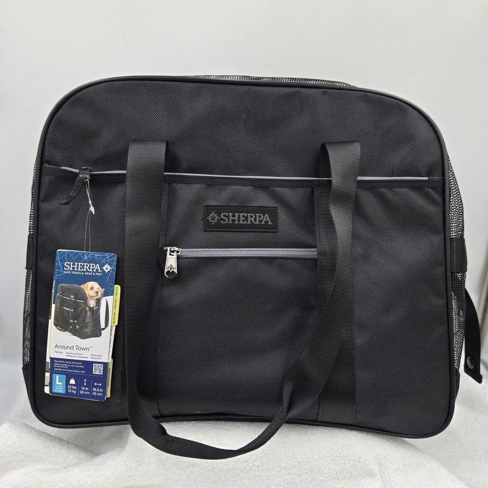 Sherpa Safe Travels Near & Far Around Town Pet Tote Large  Fits 22lbs 10Kg
